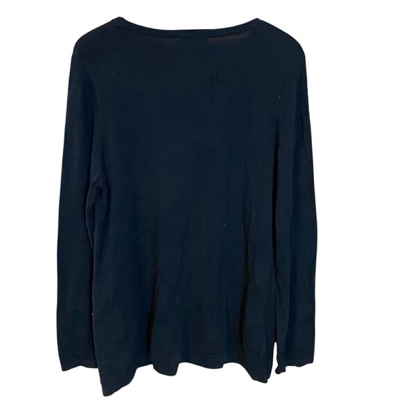 Draper’s & Damon’s Sequin Christmas Tree Top Black Gold Large holiday party - Picture 2 of 7